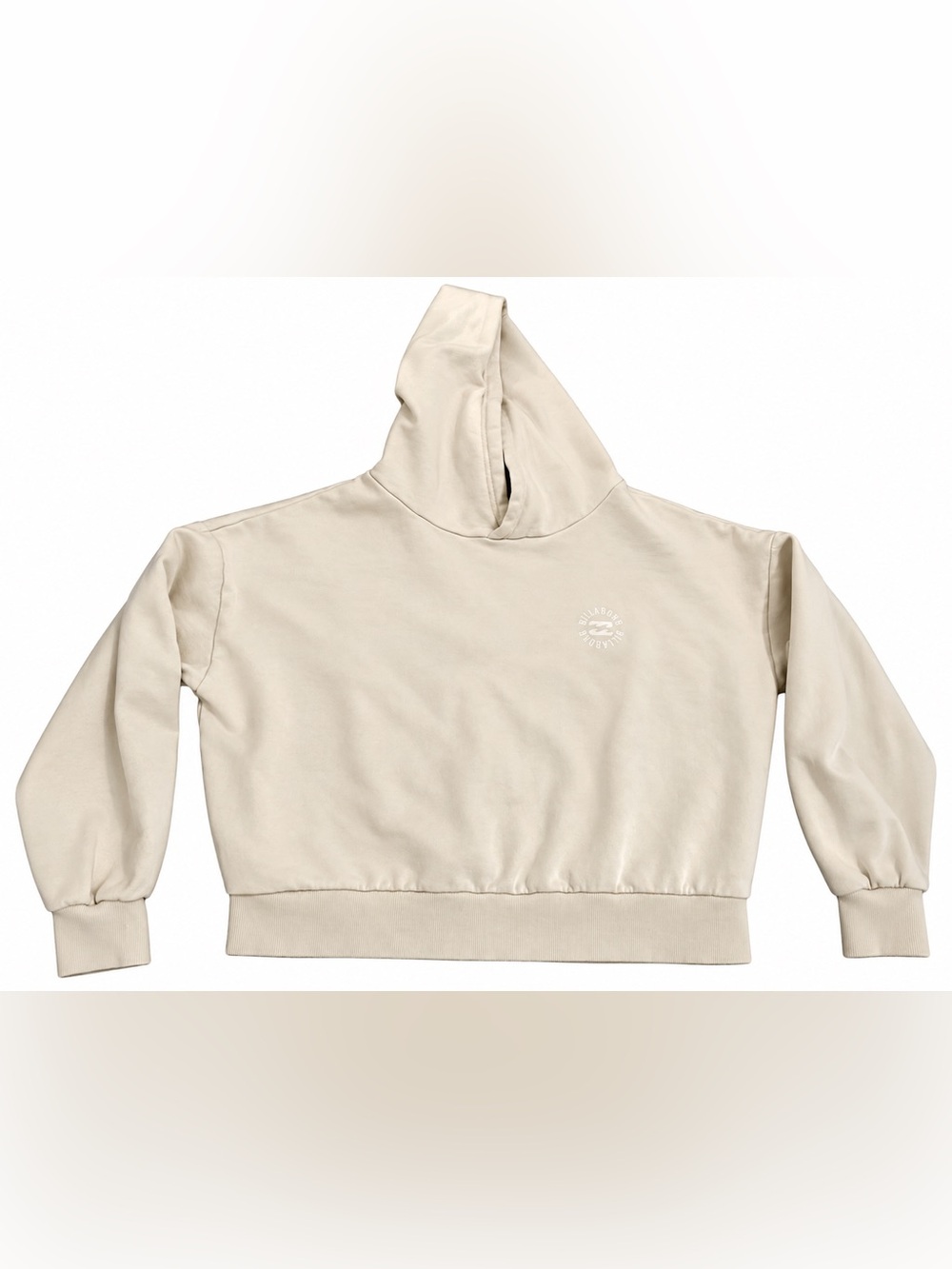 Billabong Cream Cropped Hoodie with Subtle Logo